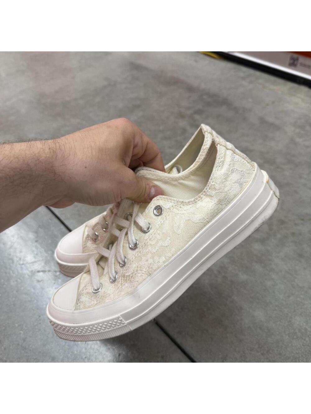 converse chuck taylor 70 ox low vintage lace flower shoes size 8 WOMENS - Picture 4 of 6